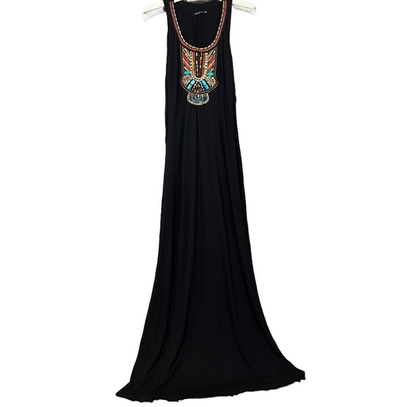 Selects beaded embroidered black dress - Picture 10 of 10